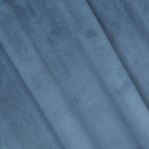 Modrý zamatový záves PERI s ozdobným pásom v hornej časti 140x250 cm