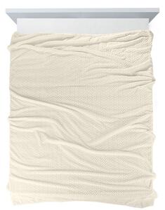 Hebká béžová deka CINDY s reliéfnym vzorom 220x200 cm
