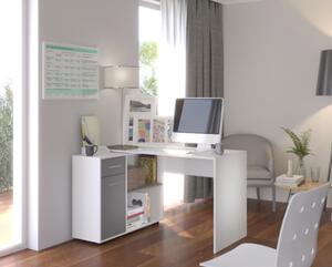 Písací stolík SAULO Farba: biela / sivá