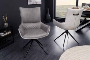 Dizajnová otočná stolička Wendell sivá / svetlosivá