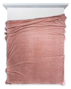 Mäkká ružová deka CINDY4 s geometrickým vzorom 150x200 cm