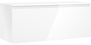 Mexen Orio, kúpeľňová skrinka 120 cm s hornou časťou, 1 zásuvka, biela lesklá, 91A10-12047-1-BFC00