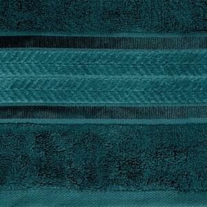 Bambusový tyrkysový uterák MIRO so zdobeným okrajom 50x90 cm Rozmer: 70 x 140 cm