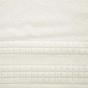 Krémový uterák CUBA so zvýrazneným károvaným okrajom Rozmer: 70 x 140 cm