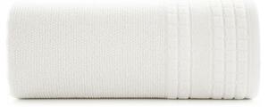 Biely uterák CUBA so zvýrazneným károvaným okrajom Rozmer: 70 x 140 cm