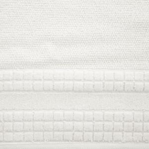 Biely uterák CUBA so zvýrazneným károvaným okrajom Rozmer: 50 x 90 cm