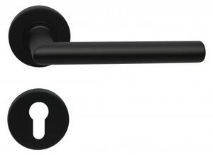 Dverové kovanie RICHTER RK.EL-FORM (MATNÁ ČIERNÁ) - BB kľučka-kľučka otvor pre obyčajný kľúč/Čierná matná