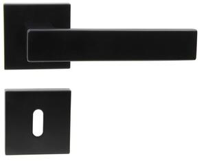 Dverové kovanie RICHTER Torino (ČM) - PZ kľučka-kľučka otvor na cylindrickú vložku/Čierná matná