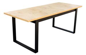 Rozkladací jedálenský stôl A17-L 80x160x200, Možnosť iného farebného prešitia:: dub lancelot - L/metal Mirjan24 5903211075407