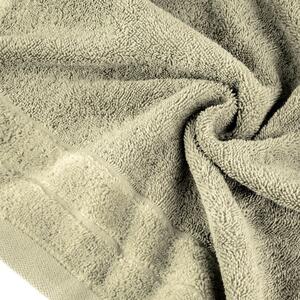 Klasický béžový uterák DAMLA s jemným pásom Rozmer: 50 x 90 cm