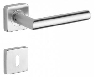 Dverové kovanie ROSTEX VIGO/H (NEREZ MAT) - BB kľučka-kľučka otvor pre obyčajný kľúč/Nerez mat