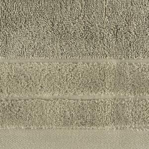 Klasický hnedý uterák DAMLA s jemným pásom Rozmer: 70 x 140 cm