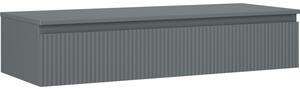 Mexen Rivel, kúpeľňová skrinka 120 cm s hornou časťou, 1 zásuvka, drážkovaná, grafit matná - 91A20-12023-1-BFC66