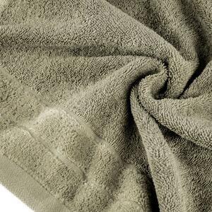 Klasický hnedý uterák DAMLA s jemným pásom Rozmer: 50 x 90 cm
