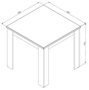 Jedálenský stôl Glarus 80x75x80 cm (dub)
