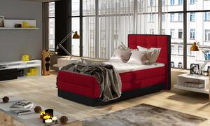 Moderná box spring posteľ Adria 90x200, červená Roh: Orientace rohu Pravý roh