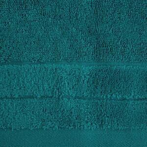 Klasický tmavotyrkysový uterák DAMLA s jemným pásom Rozmer: 50 x 90 cm