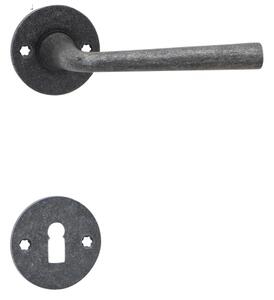 Dverové kovanie COBRA BURG-R (K) - BB kľučka-kľučka otvor pre obyčajný kľúč/K (kované kovania)