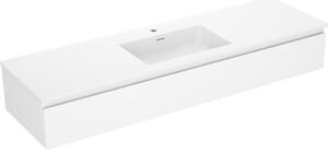 Mexen Orio, kúpeľňová skrinka 160 cm s umývadlom Otis, 1 zásuvka, biela matná, 91A10-16023-1-BF01-W18M01