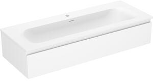 Mexen Orio, kúpeľňová skrinka 120 cm s umývadlom Vela, 1 zásuvka, biela matná, 91A10-12023-1-BF01-W23M01