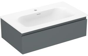 Mexen Orio, kúpeľňová skrinka 80 cm s umývadlom Vela, 1 zásuvka, grafitová matná/biela matná, 91A10-08023-1-BF66-W23M01