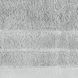 Klasický sivý uterák DAMLA s jemným pásom Rozmer: 30 x 50 cm