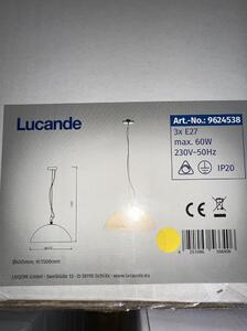 Lucande Lucande - Luster na lanku LOURENCO 3xE27/60W/230V LW0487 + záruka 3 roky zadarmo