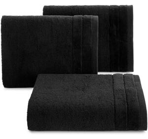 Klasický čierny uterák DAMLA s jemným pásom 70x140 cm Rozmer: 70 x 140 cm