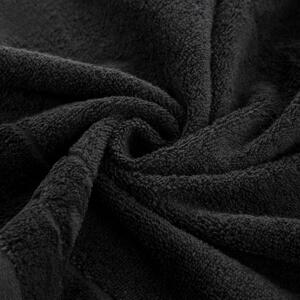 Klasický čierny uterák DAMLA s jemným pásom 70x140 cm Rozmer: 30 x 50 cm