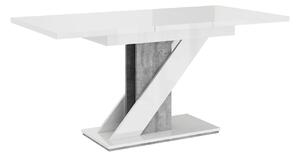 Moderný stôl Eksuper, Farby: biely lesk / betón Mirjan24 5903211034442