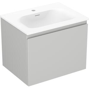 Mexen Orio, kúpeľňová skrinka 60 cm s umývadlom Vela, 1 zásuvka, šedá matná/biela matná, 91A10-06047-1-BF62-W23M01
