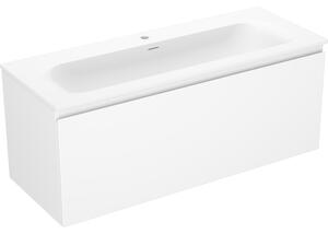 Mexen Orio, kúpeľňová skrinka 120 cm s umývadlom Vela, 1 zásuvka, biela matná, 91A10-12047-1-BF01-W23M01