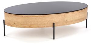 Konferenčný stolík ZENGA 120x60 cm - čierna / dub zlatý