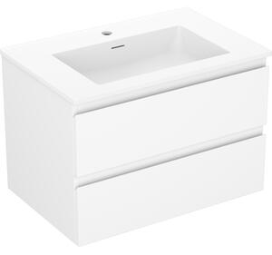 Mexen Orio, kúpeľňová skrinka 70 cm s umývadlom Otis, 2 zásuvky, biela matná, 91A10-07047-2-BFF01-W18M01