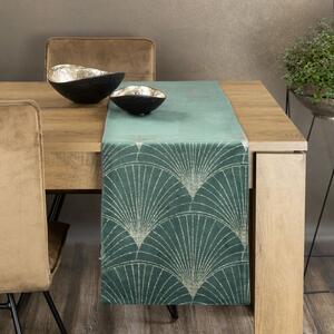 Dekorstudio Elegantný zamatový behúň na stôl BLINK 14 tmavomätový Rozmer behúňa (šírka x dĺžka): 35x140cm