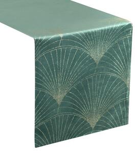 Dekorstudio Elegantný zamatový behúň na stôl BLINK 14 tmavomätový Rozmer behúňa (šírka x dĺžka): 35x140cm