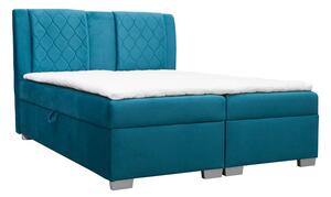 Moderná box spring posteľ Colombo 180x200, modrá