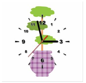 Obraz s hodinami Stromček vo váze Rozmery: 30 x 30 cm