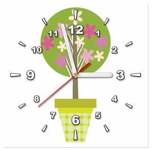 Obraz s hodinami Malý stromček Rozmery: 30 x 30 cm