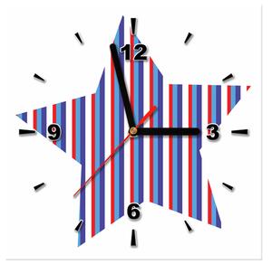 Obraz s hodinami Pásikavá hviezda Rozmery: 30 x 30 cm