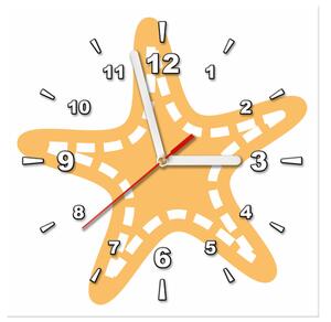 Obraz s hodinami Žltá hviezdica Rozmery: 30 x 30 cm