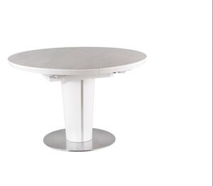 Okrúhly jedálenský stôl Orebic, biely + rozklad