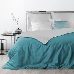 EUROFIRANY Hladká a ľahká posteľná bielizeň z kvalitnej bavlnenej tkaniny 140 cm x 200 cm svetlosivá satén 100% bavlna