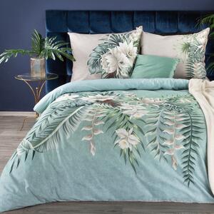 Mentolové posteľné obliečky REIN13 z vysoko kvalitného bavlneného saténu 140x200 cm, 70x90 cm