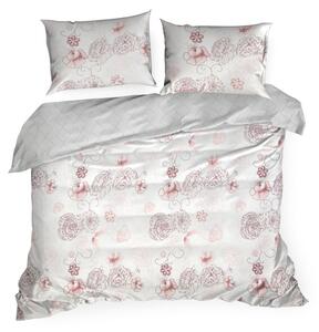 Biele posteľné obliečky CLAS14 z vysoko kvalitného bavlneného saténu 140x200 cm, 70x90 cm
