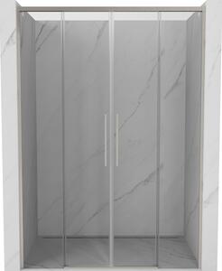 Mexen Rox, posuvné sprchové dvere 140 cm, 8mm číre sklo, oceľový profil, 8C2-140-002-97-00