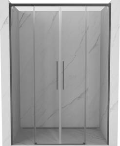Mexen Rox, posuvné sprchové dvere 140 cm, 8mm číre sklo, brúsený grafit profil, 8C2-140-002-66-00