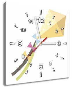 Obraz s hodinami Šarkan Rozmery: 30 x 30 cm