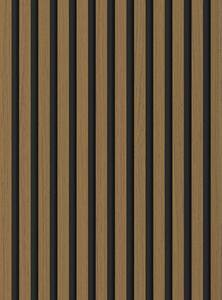 Mexen Lam-B, akustické stenové lamely 275 × 30 cm, HDF doska 4 mm, technická dyha, teak zlatistý, S100-275307-3015-014