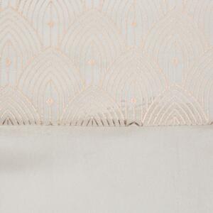 Dekorstudio Zamatový záves AGNES s elegantnou potlačou v krémovej farbe